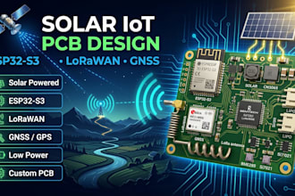 design solar powered esp32 s3 lorawan gnss iot sensor pcb