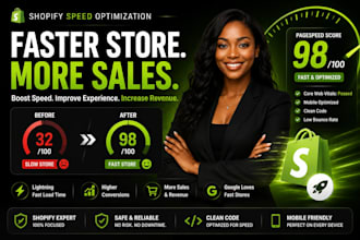 shopify speed optimization, pagespeed audit and core web vitals fix