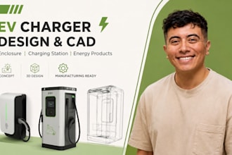 ev charger enclosure design, charging station design, energy product cad