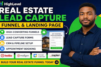 build gohighlevel real estate funnel CRM setup landing page lead capture system