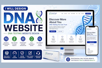 build professional dna website dna testing website design