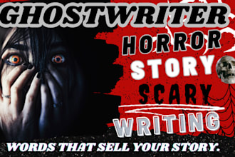 ghostwrite fiction novel, thriller, horror story, crime mystery ebook writer