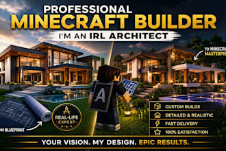 be your professional minecraft builder, im irl architect