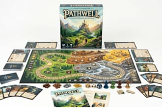 design your board game artwork, board layout, box design, and tile graphics