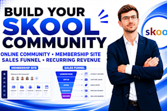 build skool online community membership site sales funnel for recurring revenue