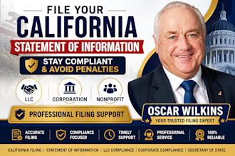 file california statement of information and maintain compliance