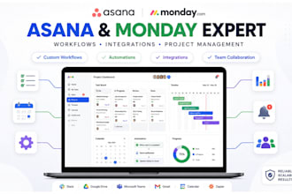 asana virtual assistant monday, asana workflow, integration, project management