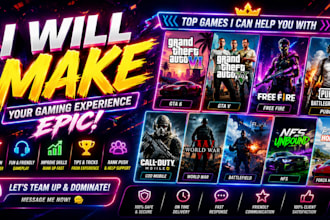 create neon gaming thumbnails, banners and stream graphics