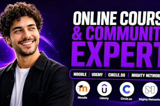 setup online course in moodle udemy circle so mighty network circle so community