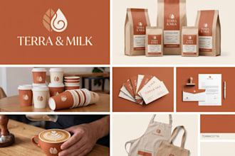 restaurant food logo branding kit menu packaging design coffee cafe branding