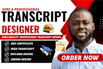 do academic, school, college, and ged university transcripts with editable PDF