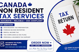 prepare canada non resident tax, foreign income, rental tax and compliance