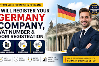 register your germany company, vat number, and eori registratio, marketplace