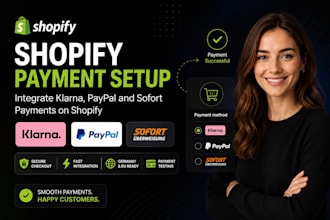 integrate klarna paypal and sofort payments on german shopify store