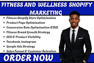 set up facebook, google, tiktok ads for fitness, wellness and shopify store