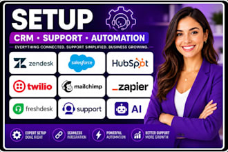 setup zendesk salesforce hubspot twilio mailchimp zapier support ai freshdesk