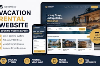 create a hotel booking, vacation rental or direct booking wordpress website vrbo
