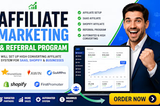 create affiliate setup for saas, shopify and referral programs
