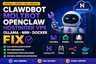 install clawdbot moltbot openclaw hostinger vps ollama n8n docker fix