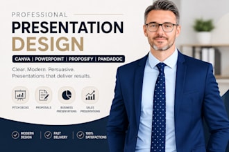 design outstanding presentation, canva or powerpoint, qwilr, proposify, pandomac