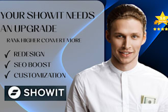 redesign update showit website SEO customization template design