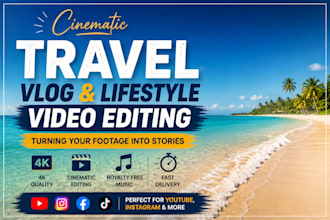 edit your travel, lifestyle vlog videos professionally