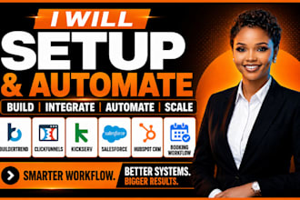 setup buildertrend clickfunnels kickserv salesforce hubspot crm booking workflow