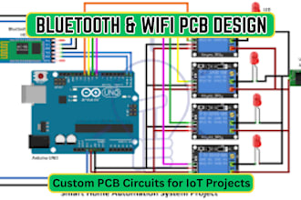 design bluetooth and wifi pcb circuits for iot projects