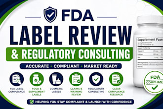review fda label compliance,  eu provide regulatory consulting for your products