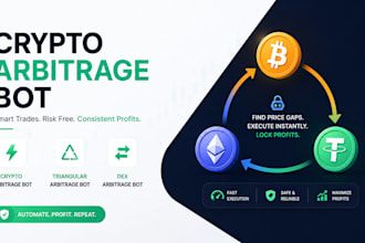 build crypto arbitrage bot, triangular arbitrage bot, and dex trading bot