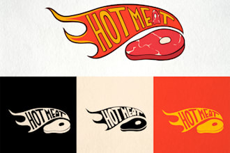 design hand drawn typography logo for your bussiness