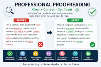 proofread edit and improve your assignment professionally