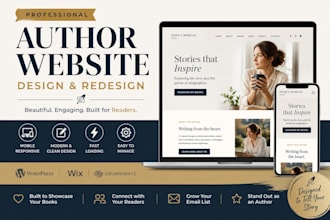redesign author website book website ebook landing page