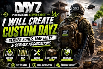 create custom dayz server zones, map edits and server modifications