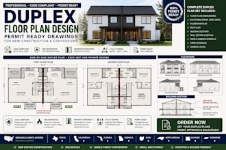 design duplex floor plans for permit approval
