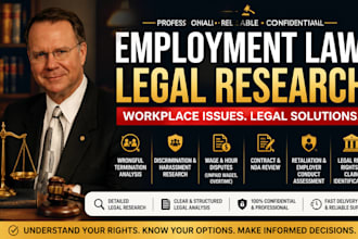 analyze employment law cases and provide legal research support