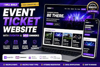 build wordpress event ticket website, event booking with eventin woocommerce