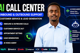 ai inbound and outbound call center support customer service and lead generation