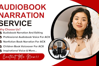 record or edit dark romance fantasy audiobook novel for kobo as female narrator