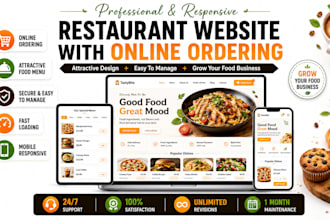 design redesign restaurant cafe coffee shop bakery website with online ordering