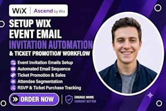 setup wix event email invitation automation and ticket promotion workflow