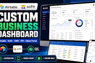 create a custom business dashboard with airtable and softr