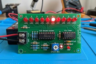 design 12v led chaser pcb for keyboard pcb  automotive and lighting project