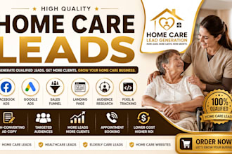 home care home care leads healthcare leads elderly care leads home care website