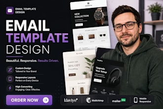 design klaviyo email template, shopify newsletter, email design