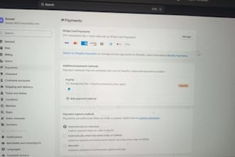 provide shopify payment all verified