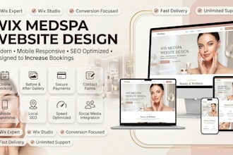 design a wix medspa website for  wix aesthetic clinic, wix spa and wellness