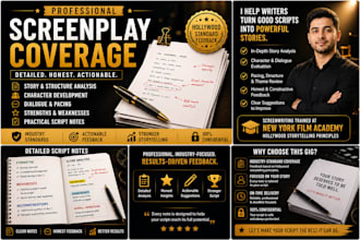 provide professional screenplay coverage with detailed script notes