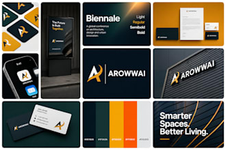 design business logo, brand identity kit, visual identity brand guidelines