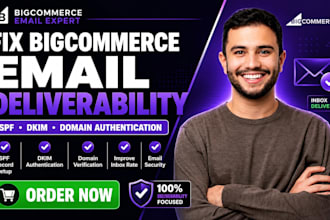 fix bigcommerce email deliverability setup spf dkim record domain authentication